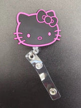 Black Hello Kitty Badge Reel