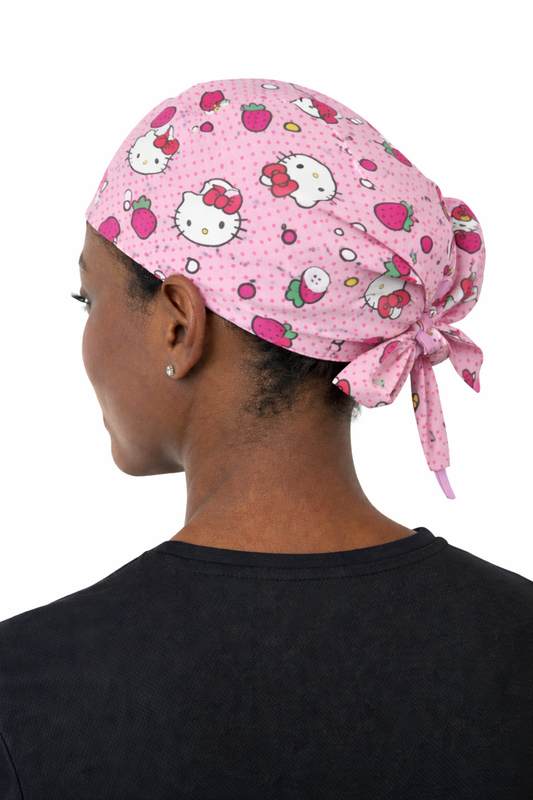 Strawberry Hello Kitty Scrub Cap