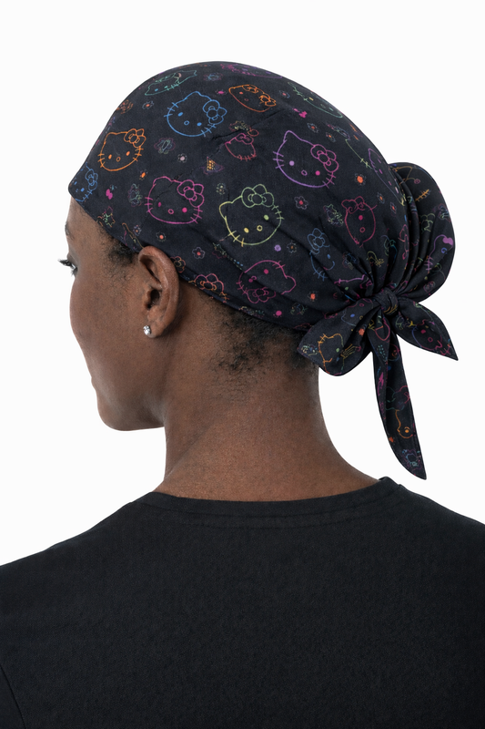 Black Hello Kitty Scrub Cap