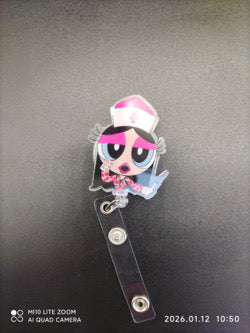 Pink Powerpuff girl Badge Reel
